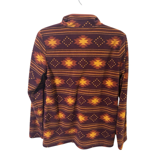 Duluth Trading Sweater‎ Size Medium Multicolor Aztec Snap Fleece Sweatshirt - Picture 2 of 4